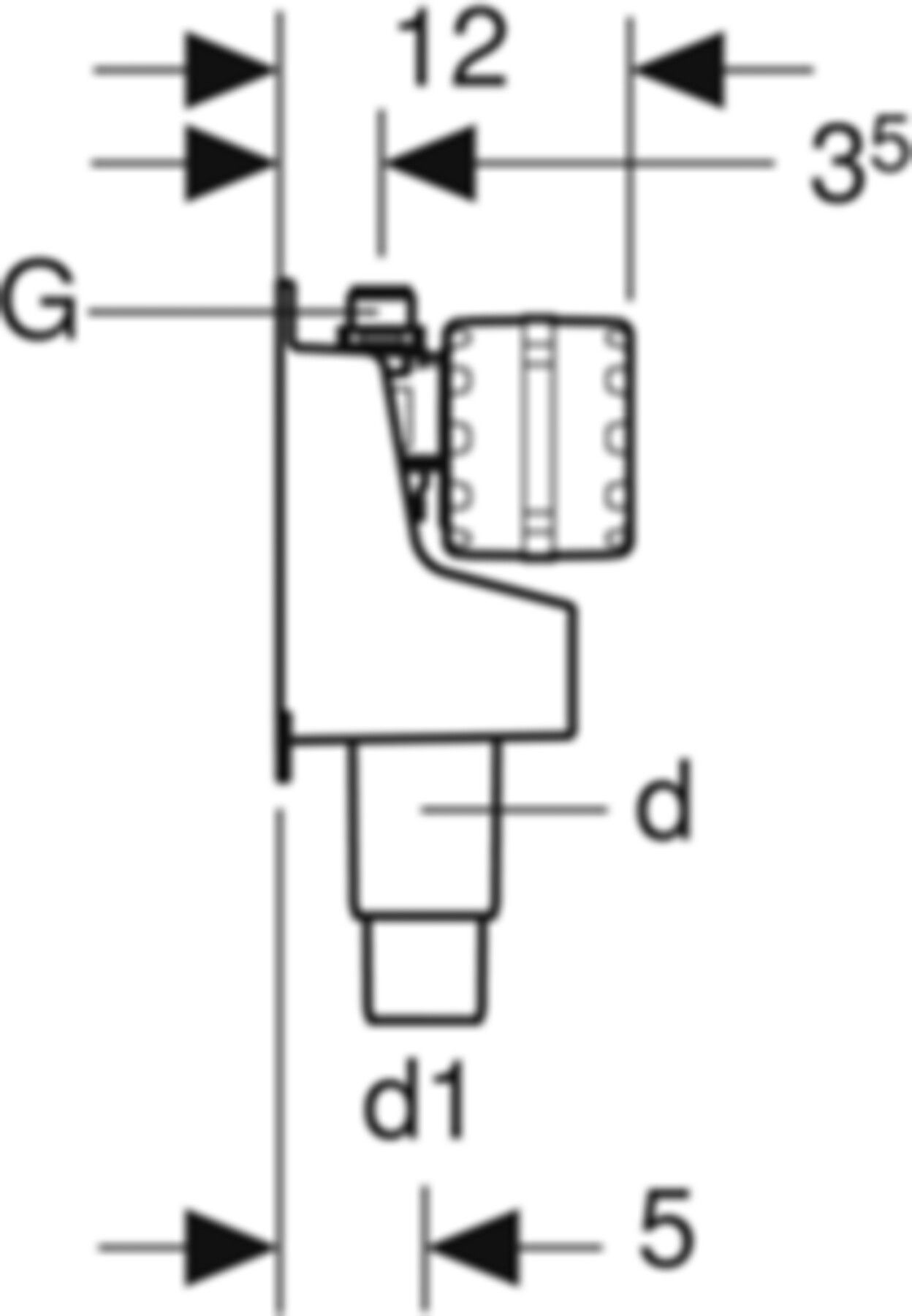 Hygienespülung HS01 50/40mm 1/2" 616.290.00.1 - Geberit Systemventile / Armaturen