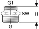 Übergang Eurkouns mit AG 3/4" - 3/4" 641.533.00.1 - Geberit-Push Fit-Formstücke