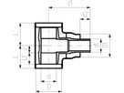 COOL-FIT T-Stück reduziert vorisoliert 90/140mm x 75/125mm 738 204 223 - GF COOL-FIT 2.0