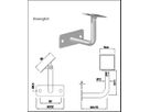 Geschw. Wandkonsole eck. waagr. bewegl. 4-kant/Rechteckrohr 12 mm geschl. 1.4301 - INOXTECH-Handlauf-/Geländer-System