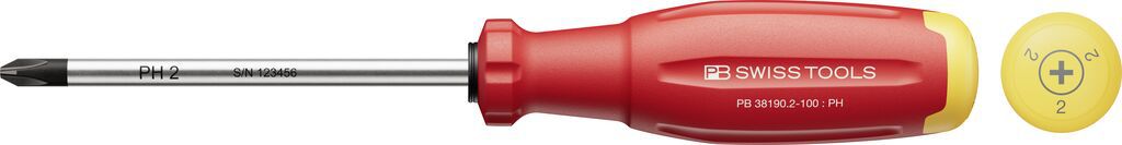 PB Schraubenzieher, SwissGrip Evo, Phillips PH PB 38190 , Gr. 2 , L=100mm - Schraubenzieher