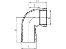 Inox-Winkel 90° IG/AG 21/2" 1092 - Rostfreie Gewindefittings