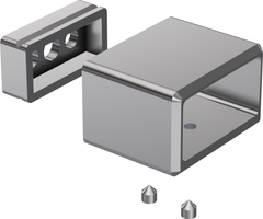 Handlaufsteckrohr  verdeckt 2-teilig eckig 40x20x2 mm geschliffen 126927 - INOXTECH-Handlauf-/Geländer-System
