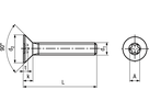 Senk-Schr mit I-6rd St 08.8/8.8 vzb BN4851 M8x10/X45 - Bossard Schrauben