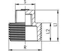 Stopfen 4-kant m/Rand 8290 1/2" - Rotguss-Gewindefittings