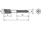 Distanzschrauben m. I6-rd. st vzb BN20921 Ø6/10x80 mm T25 - Bossard Schrauben