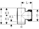 Putzstück 90° d 135mm 312.333.14.1 - Geberit-PE-Silent-Formstücke