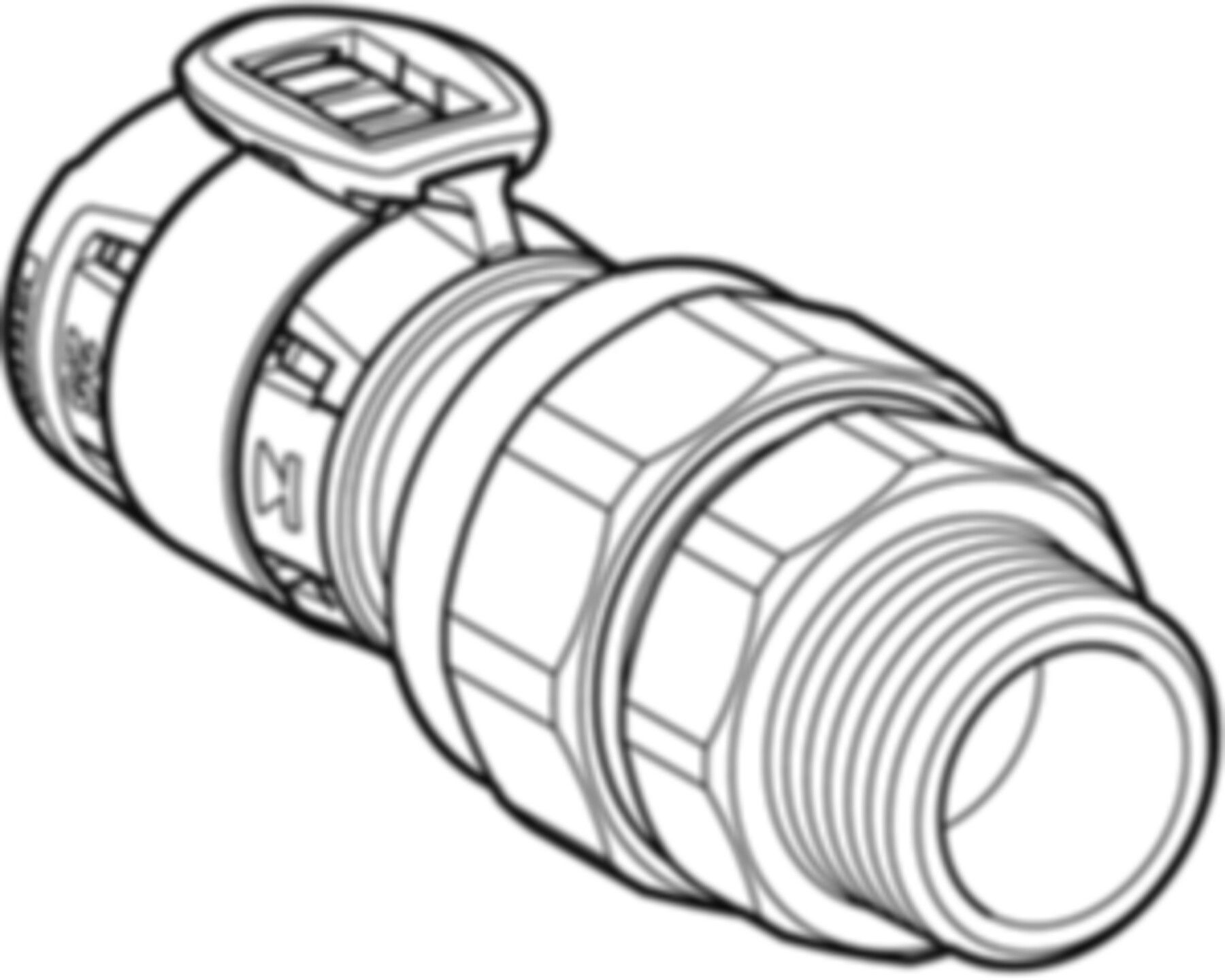Übergangsverschraubung m/AG 50mm-11/2" 620.585.00.1 - Geberit FlowFit-Rohre/Formstücke
