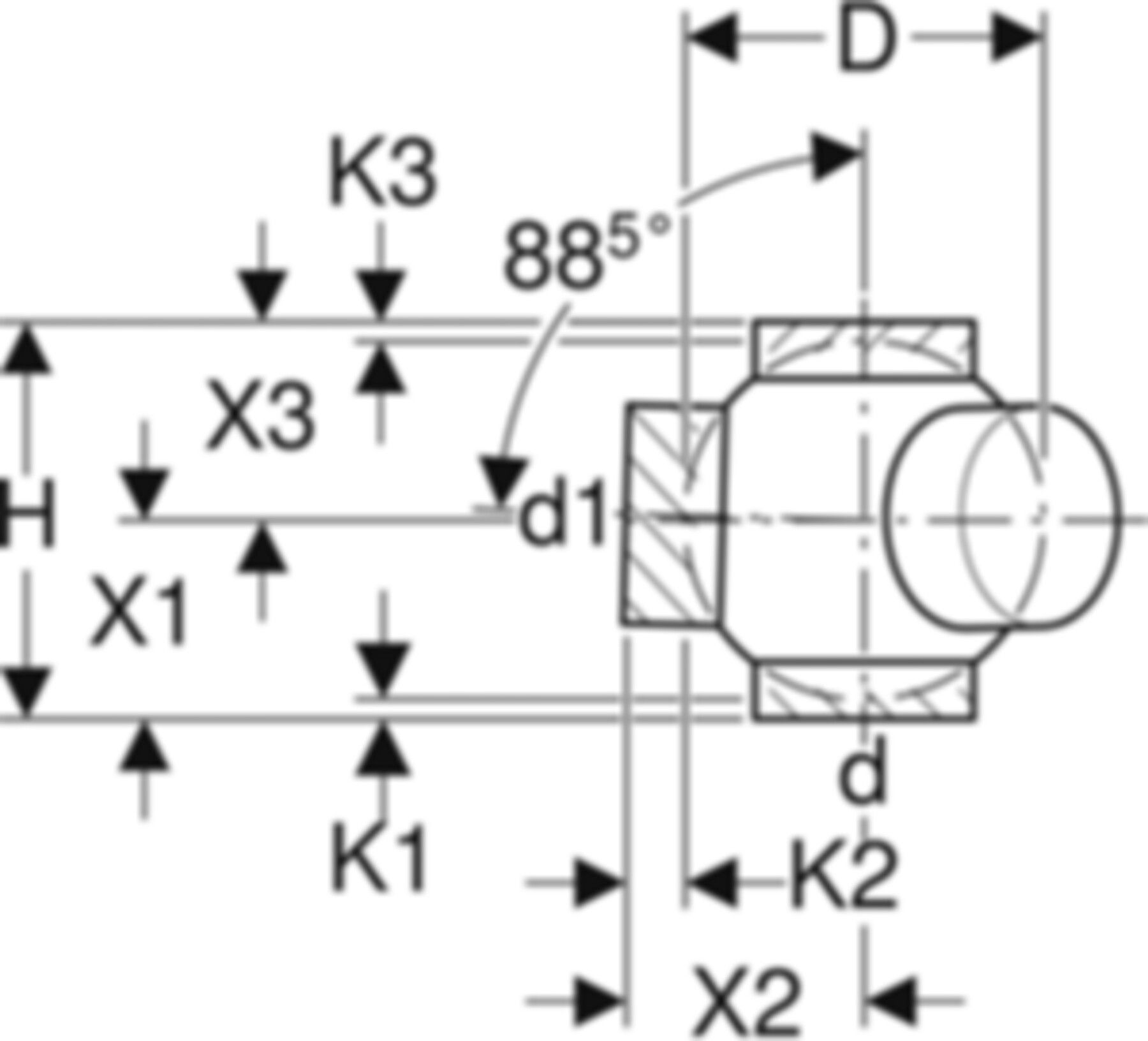 Eckabzweig 135° 366.380.16.1 d 90/ 90 mm - Geberit-PE-Formstücke