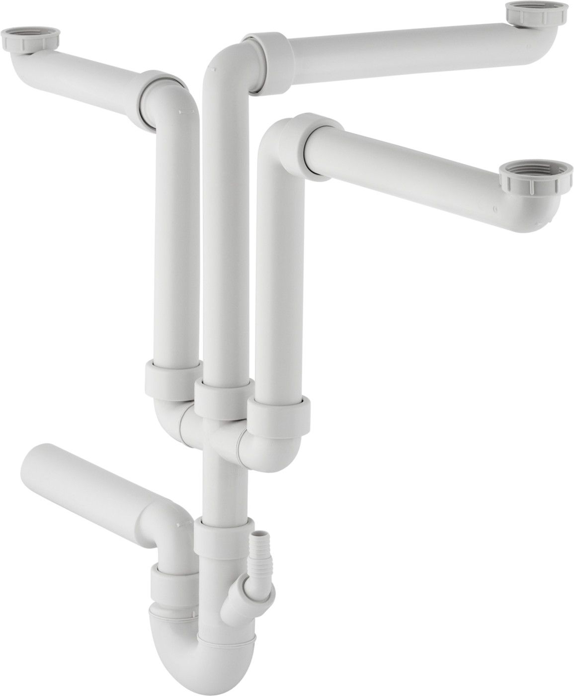 Spültischsifongarnitur PP 3-teilig d 56mm - 1 1/2" 152.808.06.1 - Geberit-Sifon + Apparateanschlüsse