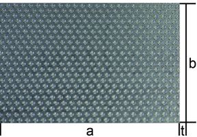 Al99.5%, 1/2-hart, rund, versetzt 1500/3000/1.00 mm R12.0 T16.0 - Aluminium Lochbleche
