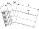SM-Bogen 1M  MK 30°, mit Gleit- und Dichtring DN 150 - Wild Schraubmuffenformstücke