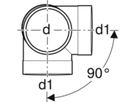 Bogeneckabzweig 88.5° 110/110mm 310.083.14.1 - Geberit-PE-Silent-Formstücke