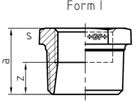 Reduziernippel 241 V 1/2"- 3/8" 770 241 220 - GF verz. Tempergussfittings