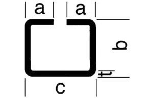 EN10162:2003 / DIN 17118 20/14/5/1.5 mm D2664 - Kaltgerollte C-Profile S235JR