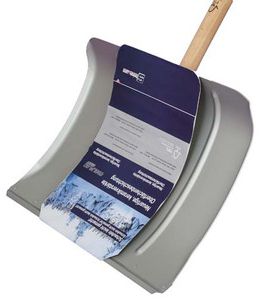 Schneeschaufel Alu, Coolflon B=500mm, mit Eschenstiel, stark schneeabweisend - Bauwerkzeuge