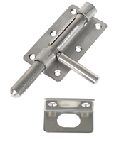 SANER Stallriegel mit Aufschraubkloben 110x62x1.5mm, rostfrei - Stoss- und Treibriegel mit Zubehör