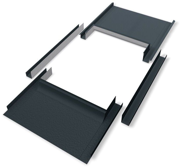 PREFA Einfassung für Velux stucco 55x78-118 cm, 02 P.10 Anthrazit 111100 - PREFA Dachsysteme