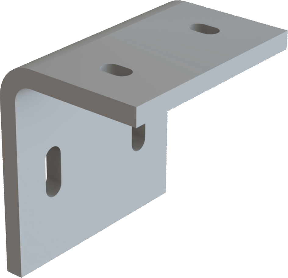 Befestigungswinkel für Nutensteine vzb 140x100x140 mm vzb - INOXTECH-Handlauf-/Geländer-System