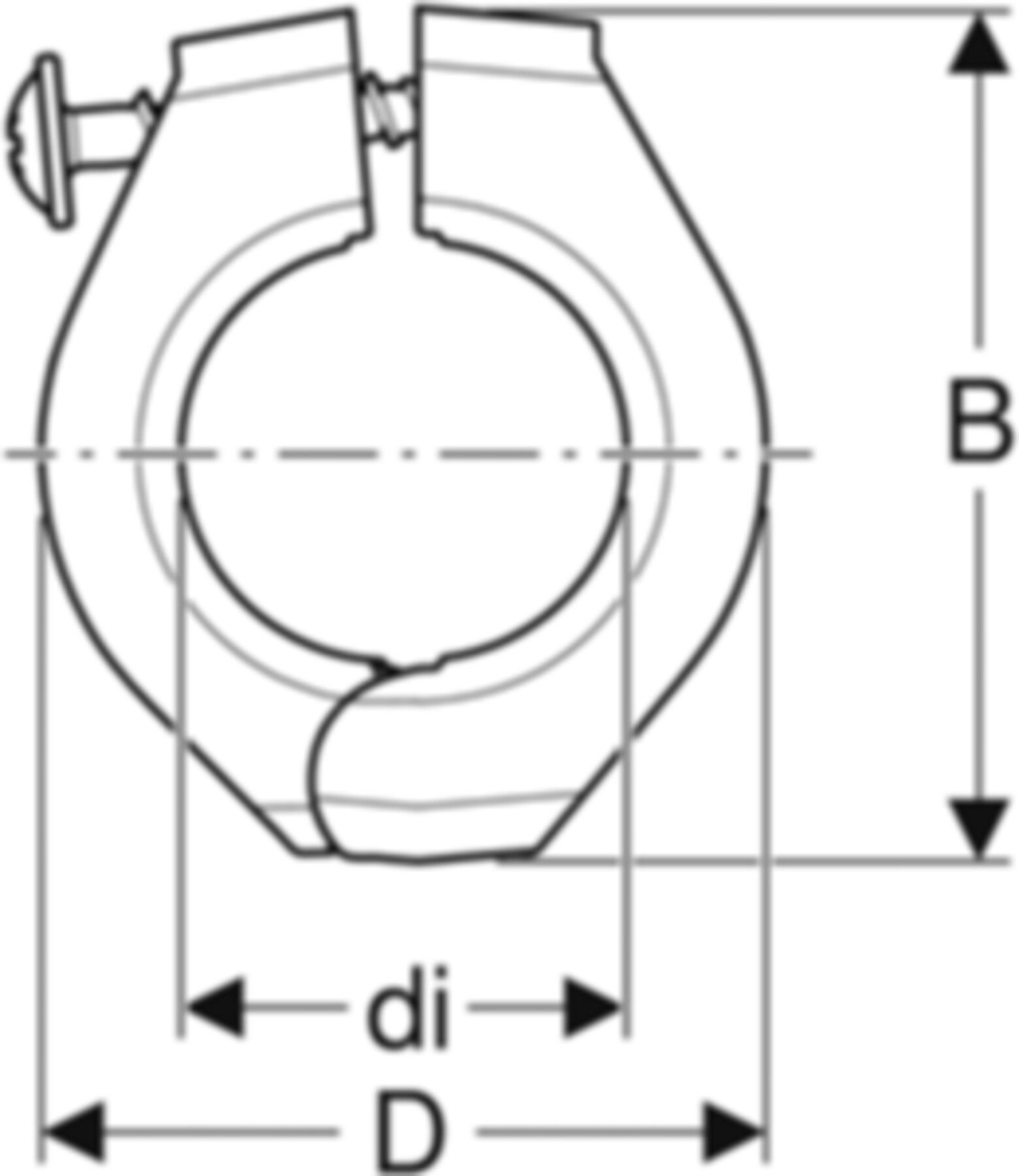 Fixpunktbefestigung 75mm 619.737.00.1 - Geberit FlowFit-Rohre/Formstücke