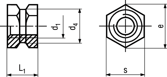 Gewindeeinsätze Form A Messing BN964 DIN16903A M4 - Bossard Schrauben