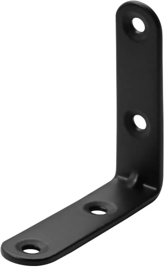 Hettich Stuhlwinkel Stahl schwarz, 15 x 60 x 60mm, Stärke 2mm - Diverse Möbelbeschläge und Zubehör