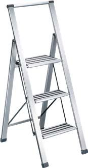 TECHNOCRAFT Alu-Klappleiter 3 Stufen, 1265x440x54mm, max 150kg - Garten