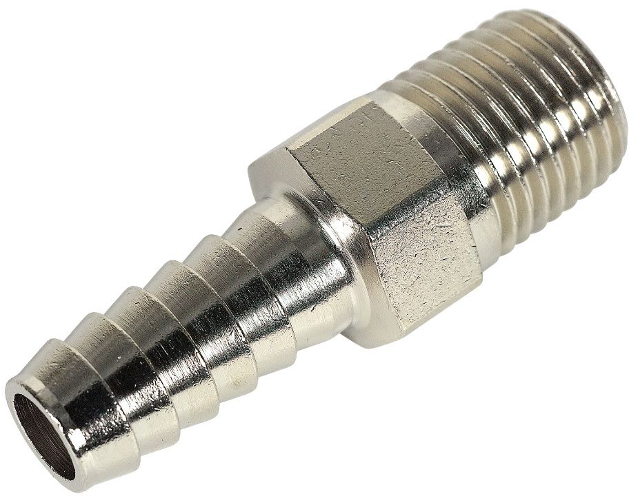 CEJN Adapter R 1/4" AG - Ø 6.3mm Messing, vernickelt, CAG-89-900-0222 - Druckluft, Zubehör