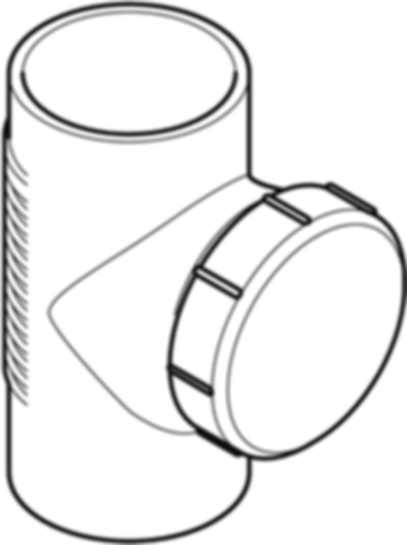 Putzstück 90° d 135mm 312.333.14.1 - Geberit-PE-Silent-Formstücke