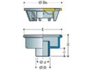 Nicoll 50/150mm hellgrau Auslauf vertikal - Bodenabläufe Nicoll