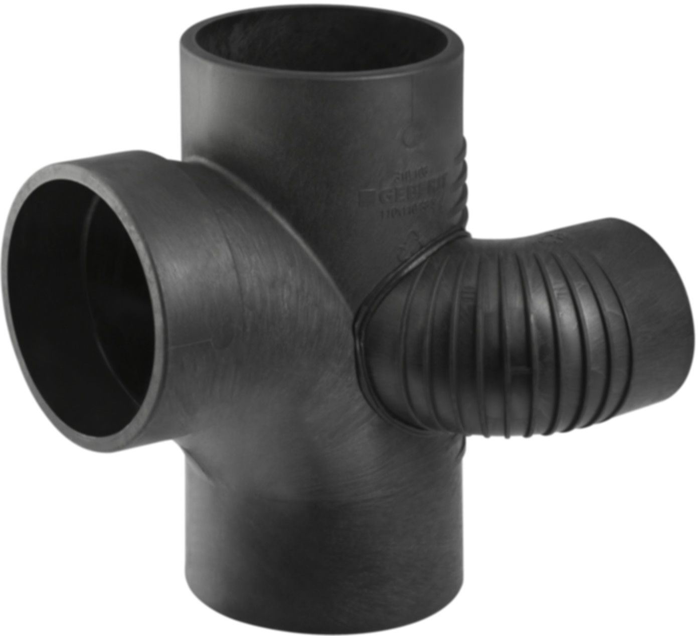 Doppelabzweig 180° versetzt links 88.5° d 110/110mm 310.172.14.1 - Geberit-PE-Silent-Formstücke