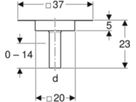 Pluvia Dampfsperranschluss 56mm CrNi-Stahl 1.4301 359.113.00.1 - Geberit-Dachentwässerung