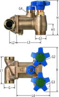 Anschlussgarnitur DN 25-11/4" 19180.36 m/Anschlussflansch, o/Verschraubung - Nussbaum Armaturen