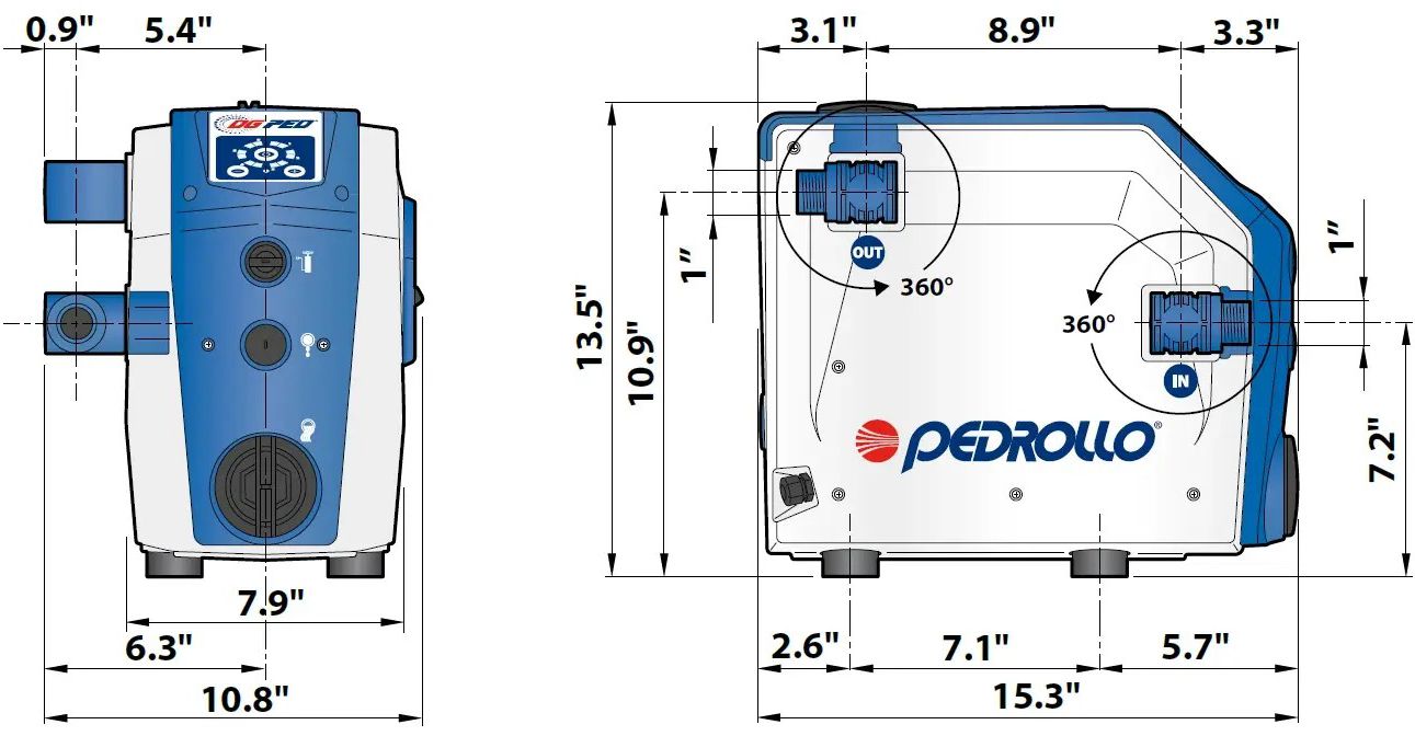 Automatisches Druckerhöhungssystem mit Frequenzumrichter, DGPED 3 - Wasser