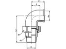 Winkelverschraubung 8098 IG/AG 3/4" - Messing-Gewindefittings