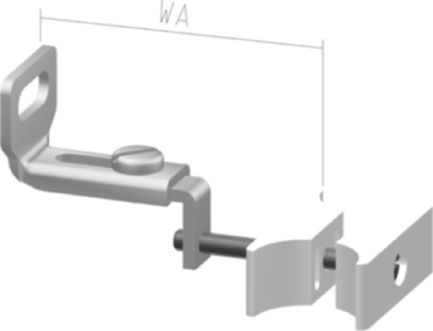 Rückhalter WA=30- 70mm 102/30 - SK Heizkörperkonsolen