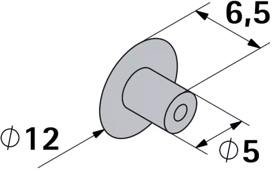 Hettich Abdeckkappe Kunststoff weiss, D = 5/12 mm, à 20 Stk - Diverse Möbelbeschläge und Zubehör
