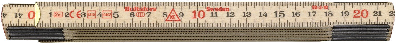 HULTAFORS Schwedenmeter L= 2m, Birkenholz, 1502, natur - Längenmessen