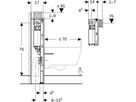 Wand-WC-Element Omega 111.005.00.2 Typ 82 Betätigung von oben/vorne - Geberit-Duofix