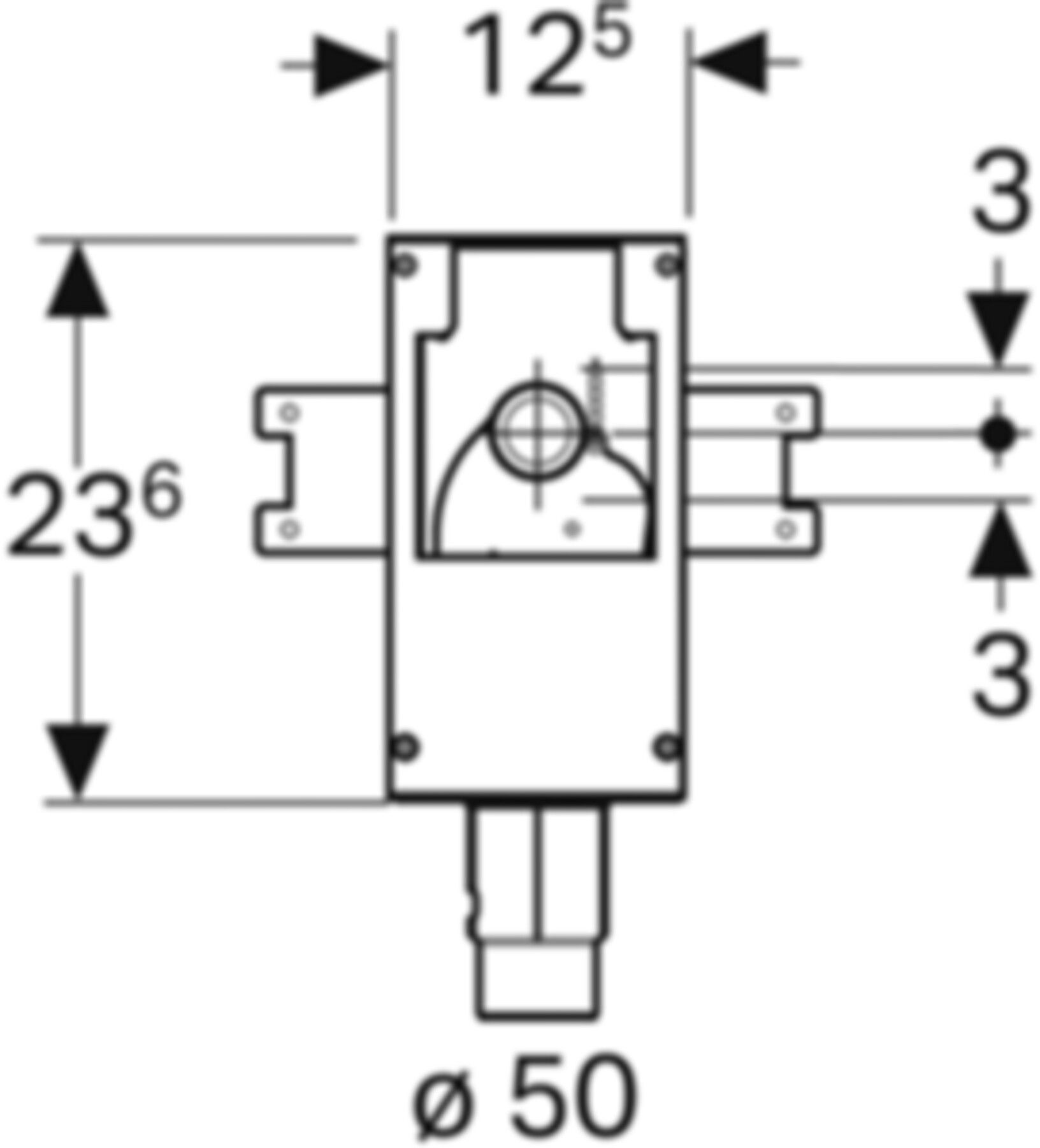 Umbauset auf Unterputzsiphon 50mm für Element mit Wasserzählstrecken 243.722.00.1 - Geberit-Duofix