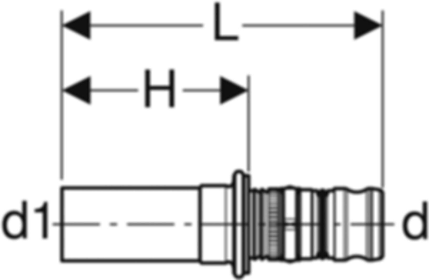 Übergang 16mm-15mm 601.508.00.5 auf Mapress Steckende - Geberit-Mepla-Formstücke