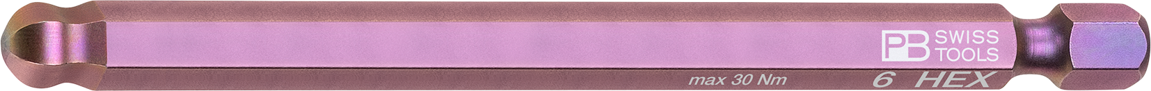 PB Innensechskant-Bit, GR. 6 E 6,3 (1/4"), mit Kugelkopf, Winkel bis 22° - Steck- und Drehmomentschlüssel