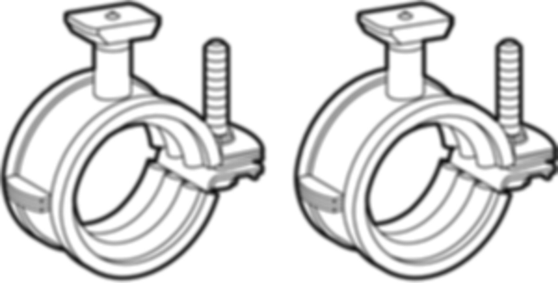 GIS Befestigungs-Set Verteiler gerade 25-30mm 653.492.00.1 - Geberit-Push Fit-Formstücke