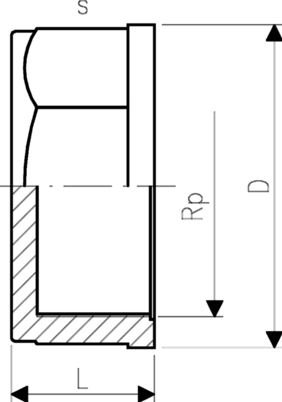 Kappen 11/2" 721 960 610 - GF Hart PVC-U Formstücke