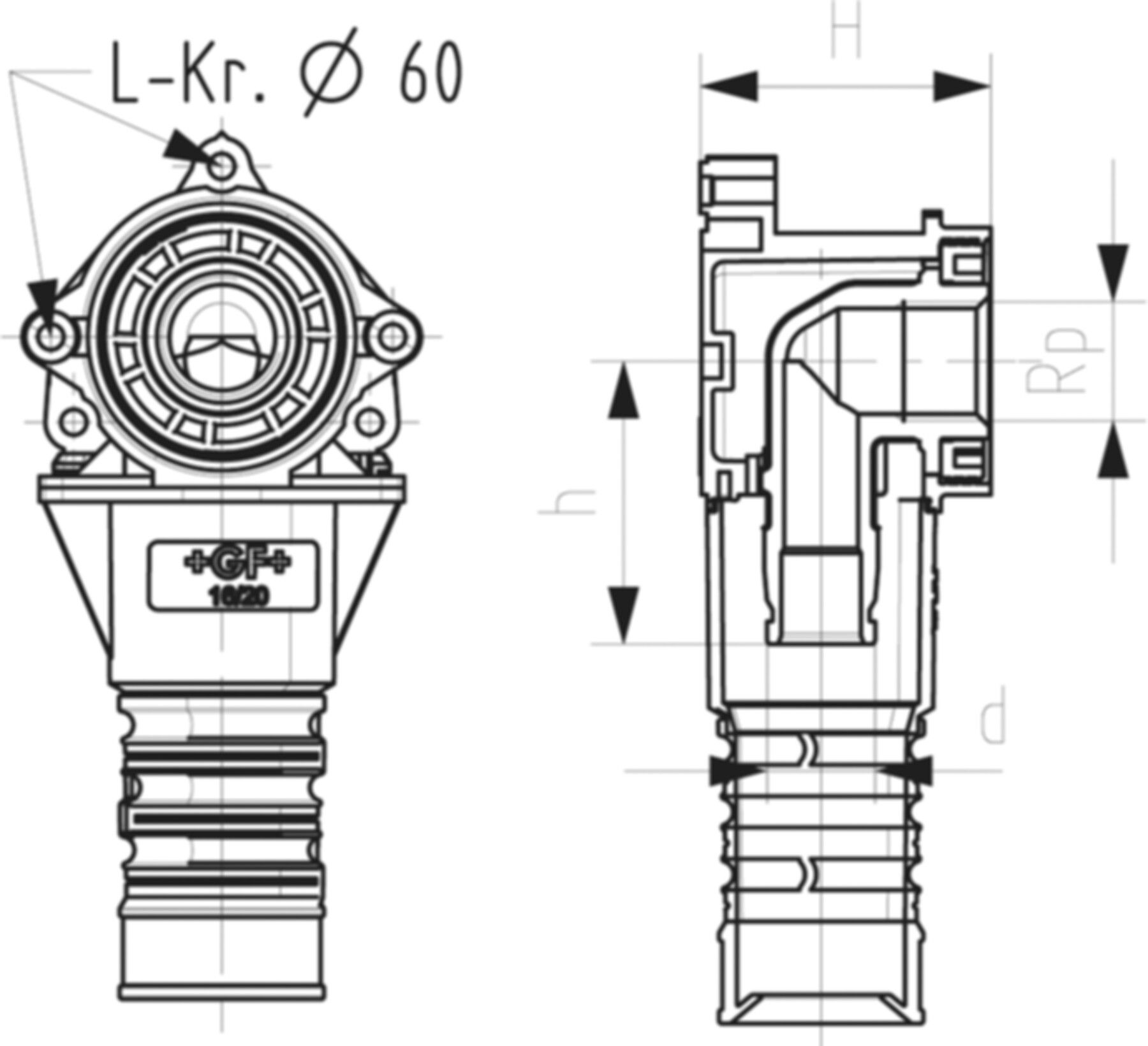 iFit Dose 90° 3/4"-16/20 762 101 304 (762 101 225) - GF I-Fit Formstücke + Werkzeuge