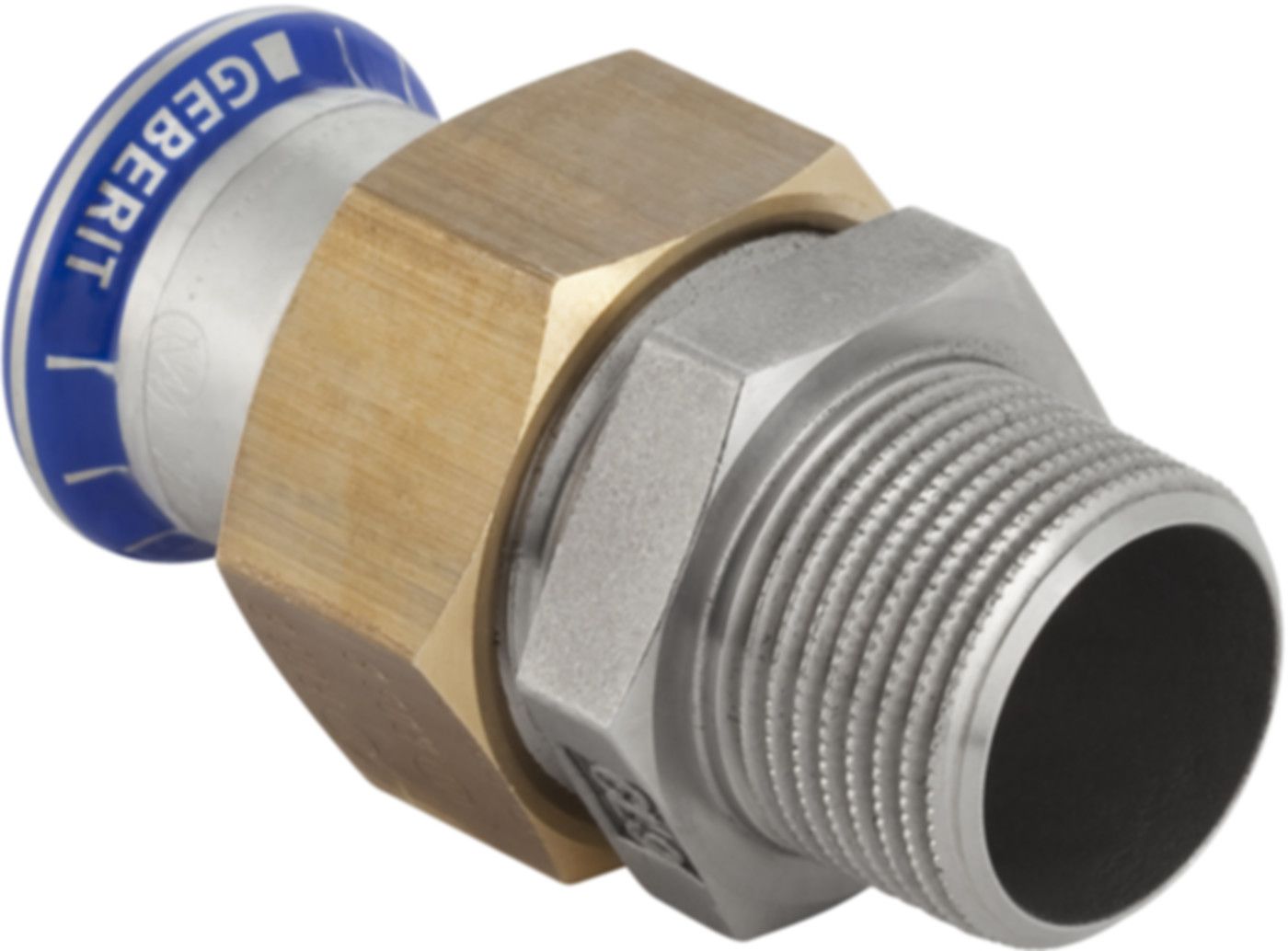 Übergang lösbar mit AG 54mm- 2" 35340 Überwurfmutter Messing - Mapress-Sanitär-Presssystem-Formstücke
