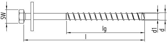 MULTI-MONTI Betonschrauben, MMS-PLUS-S 6-kant, blau verz., Ø 12.0 x 240mm - Beton- und Maurerschrauben