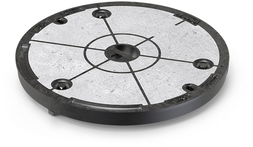 Fig. 2795 060 57 GuBe D400 SUISSEROLL FIX mit Verschluss und Dichtung, Handgriff - Schachtabdeckungen von Roll