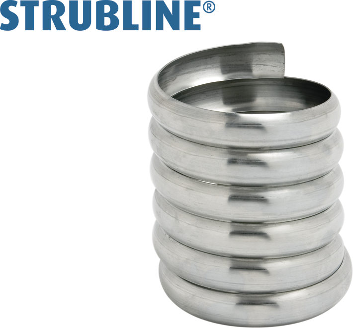 Wulsten 7 Umgänge 75 mm 290 "Strubline" - Zink Spenglereihalbfabrikate