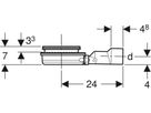 Grundkörper für Bodeneinlauf Varino horizontal 63/50mm 388.034.00.1 - Geberit-PE-Formstücke